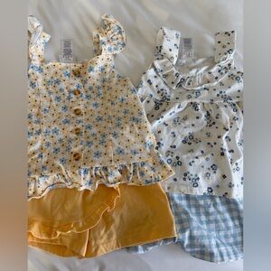 Nicole Miller - Floral Kids Mix and Match Sets - Blue and Yellow